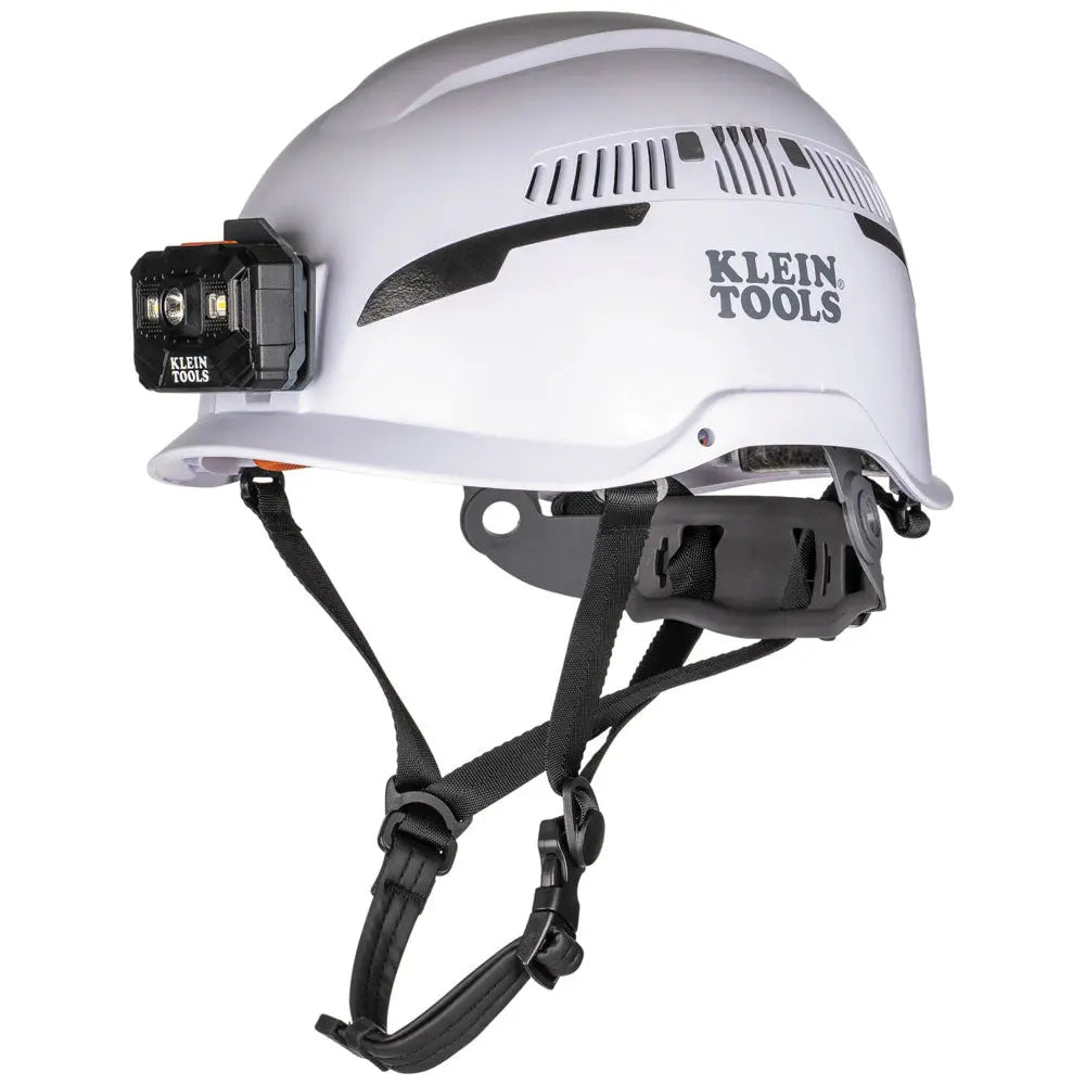 Klein Safety Helmet, Type-2, Vented Class C, with Rechargeable Headlamp Klein Tools