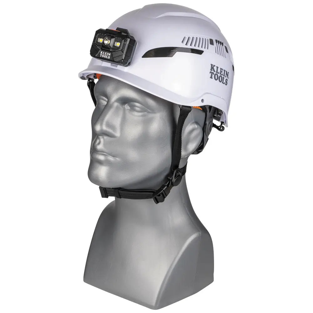 Klein Safety Helmet, Type-2, Vented Class C, with Rechargeable Headlamp Klein Tools
