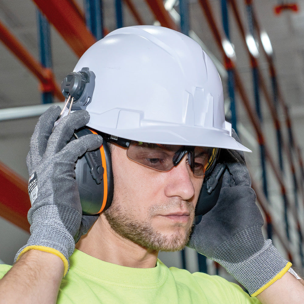 Klein Hard Hat Earmuffs for Cap Style and Safety Helmets