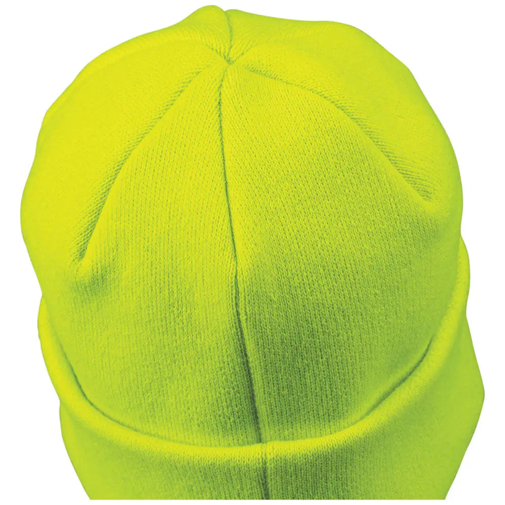 Klein Heavy Knit Hat, High-Visibility Yellow, Patch Logo Klein Tools