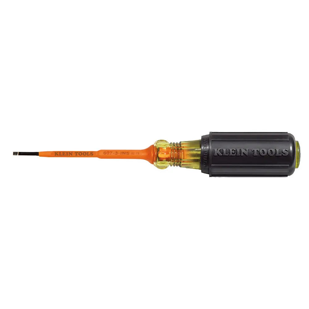 Klein Insulated Screwdriver, 3/32-Inch Cabinet, 3-Inch Klein Tools