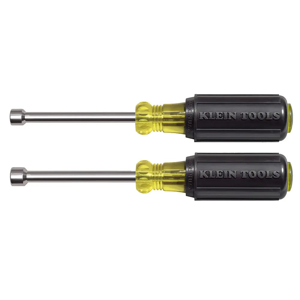 Klein Nut Driver Set, Magnetic Nut Drivers, 3-Inch Shafts, 2-Piece Klein Tools
