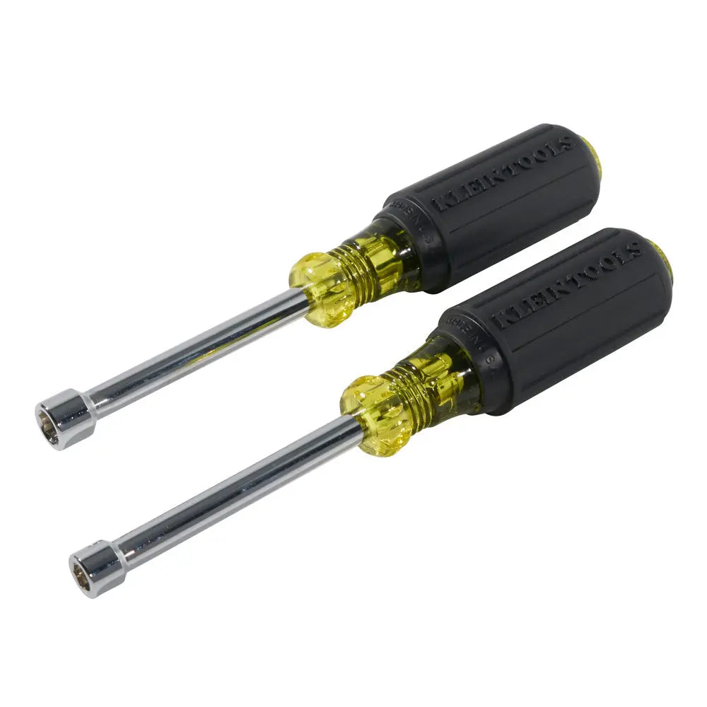 Klein Nut Driver Set, Magnetic Nut Drivers, 3-Inch Shafts, 2-Piece Klein Tools