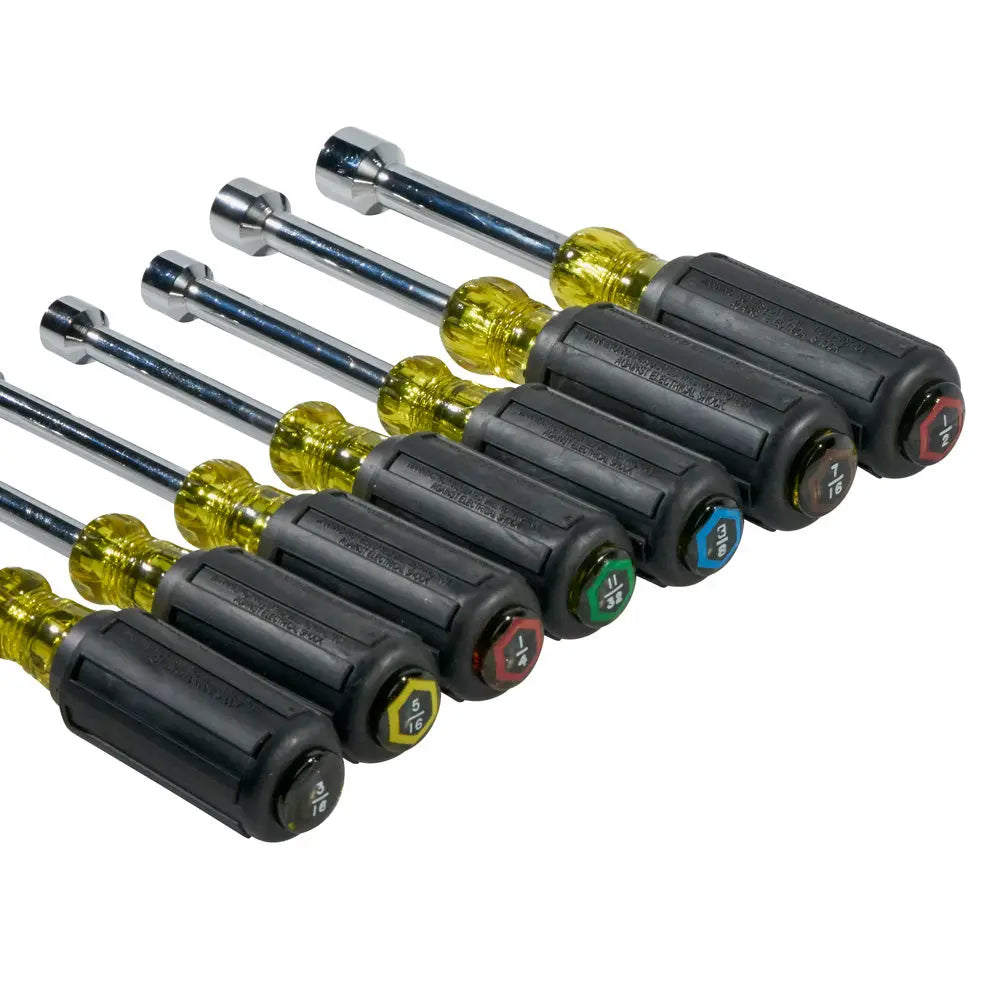 Klein Nut Driver Set, 3-Inch Shafts, Cushion-Grip™, 7-Piece Klein Tools