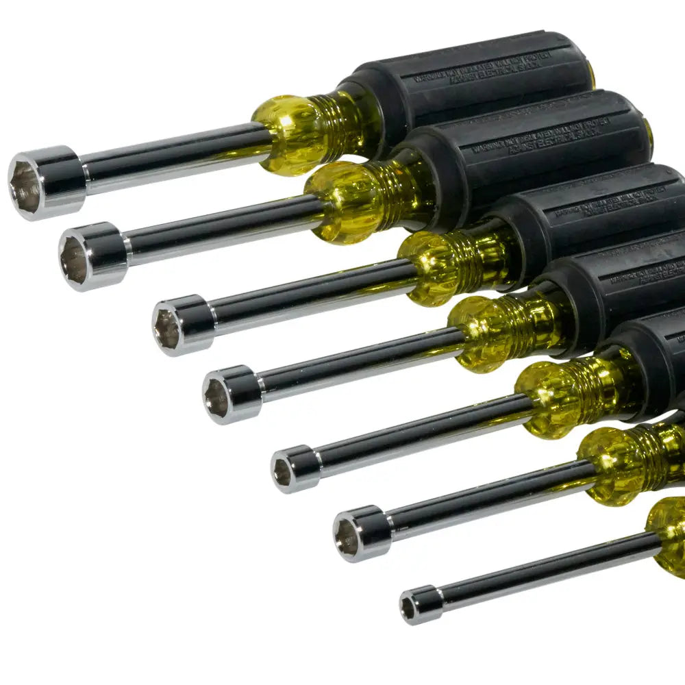 Klein Nut Driver Set, 3-Inch Shafts, Cushion-Grip™, 7-Piece Klein Tools