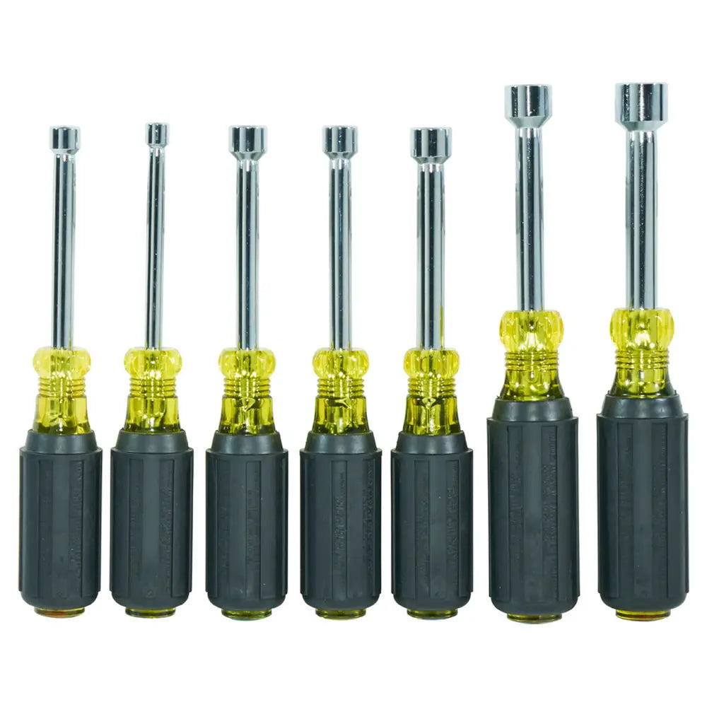 Klein Nut Driver Set, Magnetic Nut Drivers, 3-Inch Shaft, 7-Piece Klein Tools