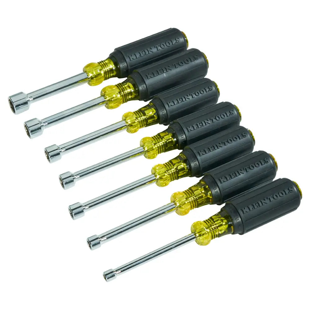 Klein Nut Driver Set, Magnetic Nut Drivers, 3-Inch Shaft, 7-Piece Klein Tools