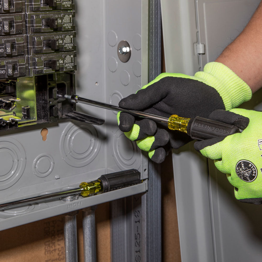 Klein Nut Driver Set, Magnetic Nut Drivers, 6-Inch Shafts, 2-Piece