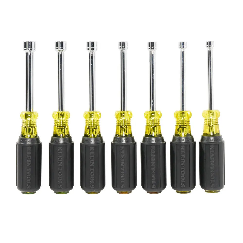 Klein Nut Driver Set, Metric Nut Drivers, 3-Inch Shafts, 7-Piece Klein Tools