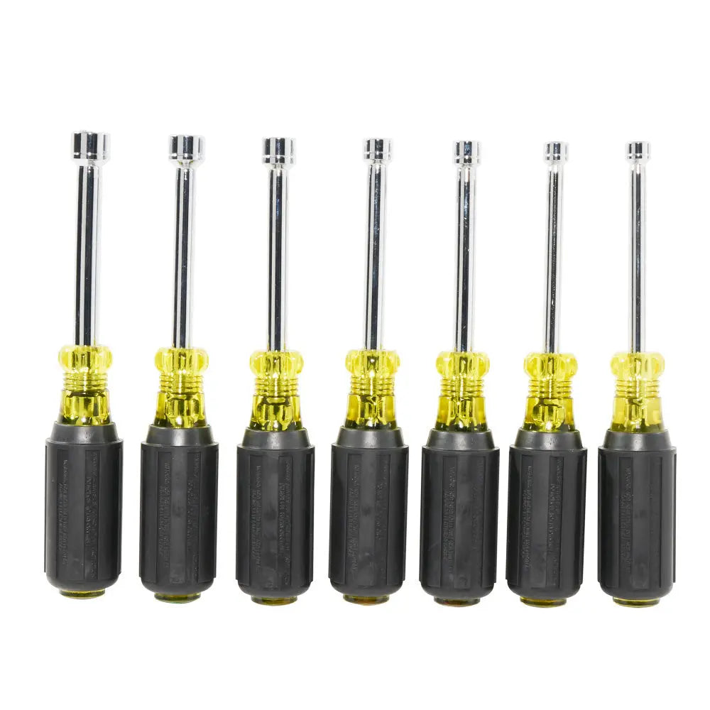 Klein Nut Driver Set, Metric Nut Drivers, 3-Inch Shafts, 7-Piece Klein Tools