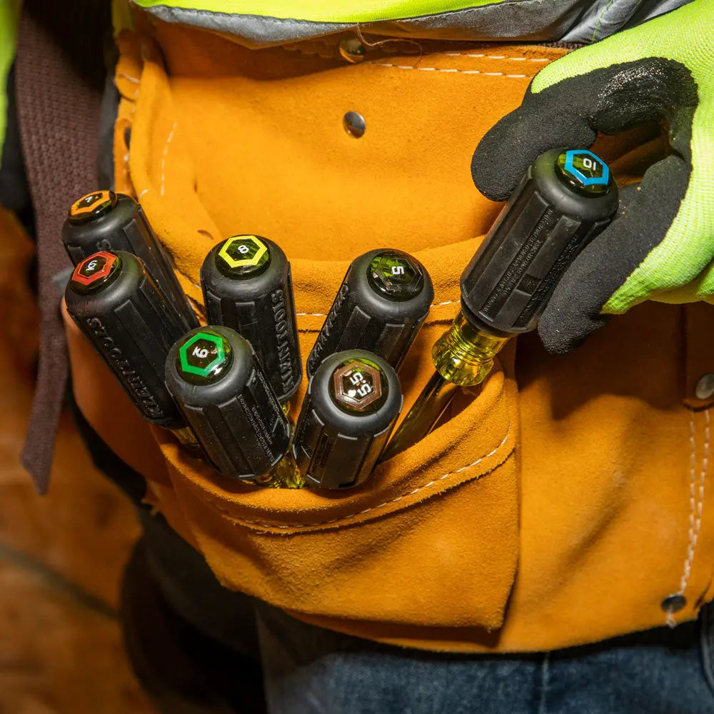 Klein Nut Driver Set, Metric Nut Drivers, 3-Inch Shafts, 7-Piece Klein Tools