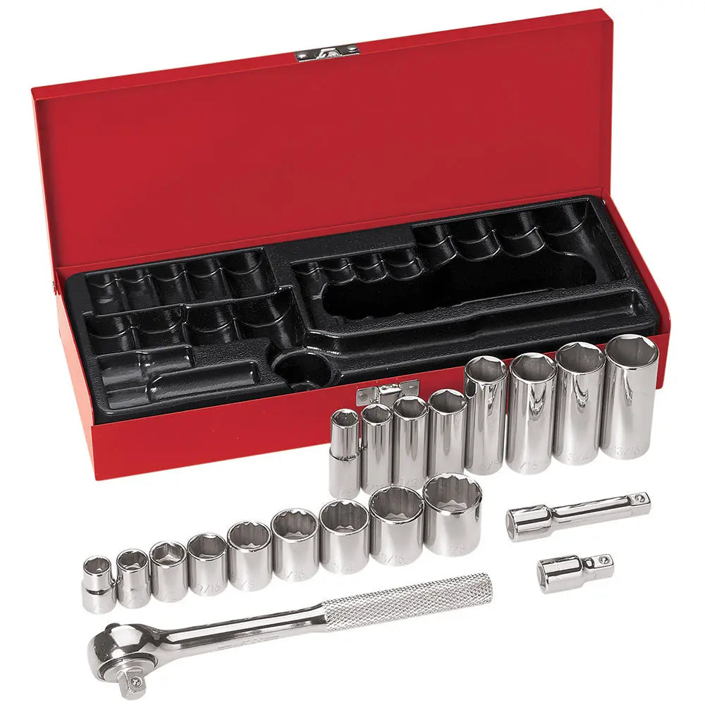 Klein 3/8-Inch Drive Socket Wrench Set, 20-Piece Klein Tools
