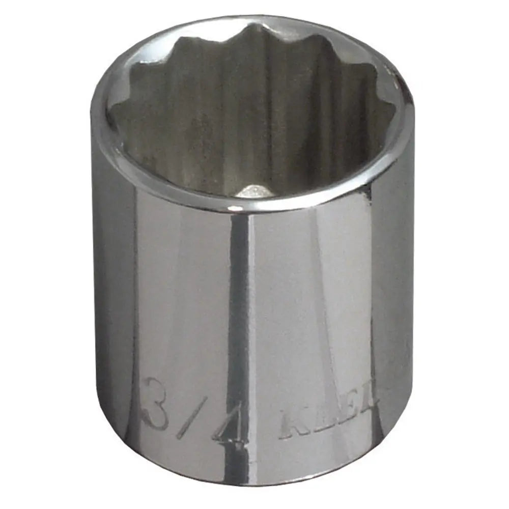 Klein 3/4-Inch Standard 12-Point Socket, 3/8-Inch Drive Klein Tools
