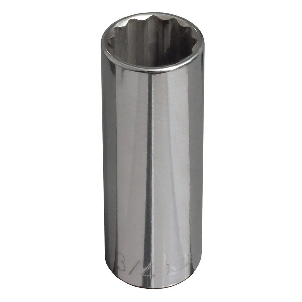 Klein 3/4-Inch Deep 12-Point Socket, 1/2-Inch Drive Klein Tools