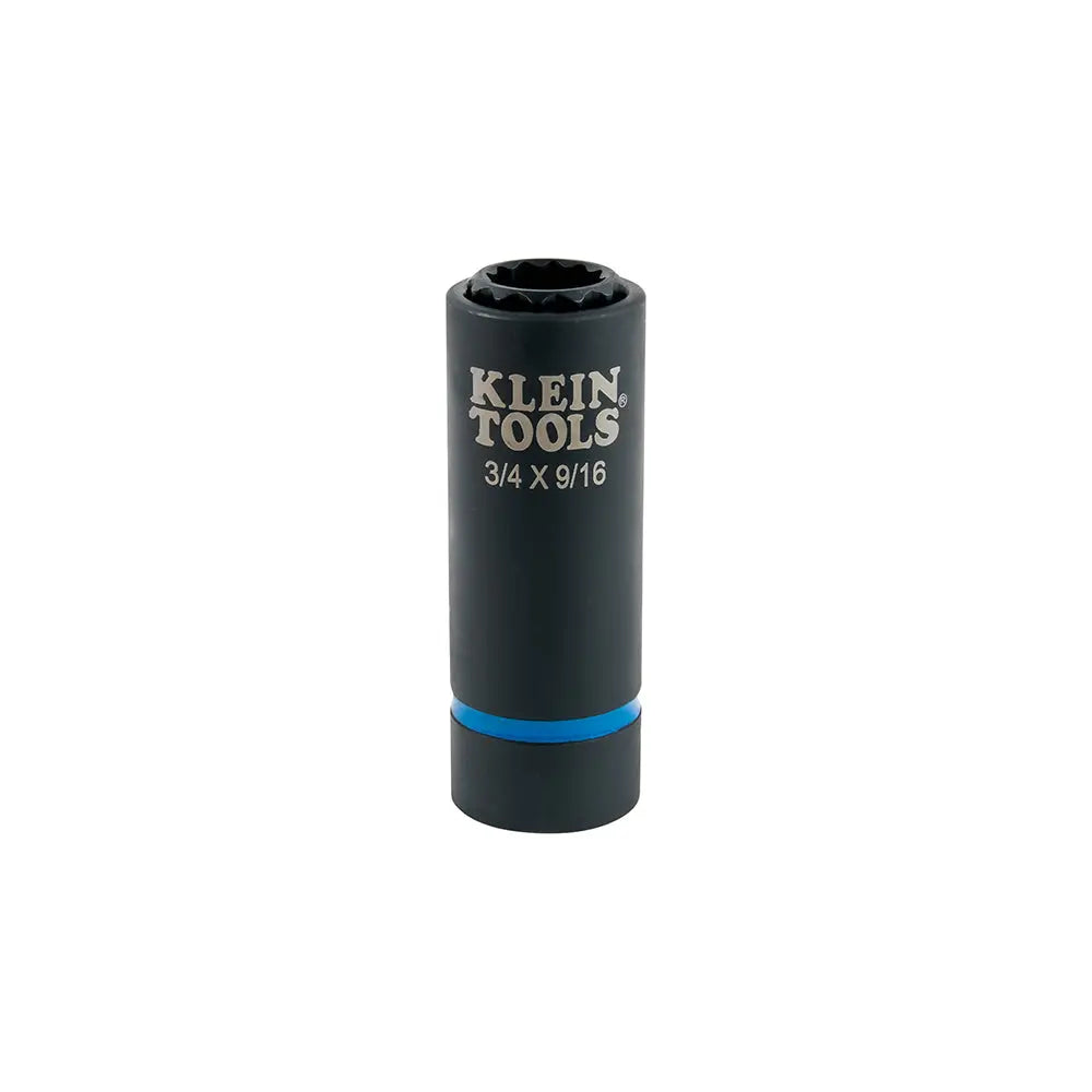Klein 2-in-1 Impact Socket, 12-Point, 3/4 and 9/16-Inch Klein Tools