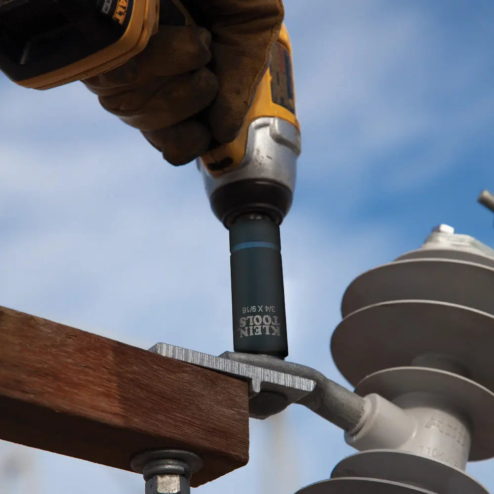 Klein 2-in-1 Impact Socket, 12-Point, 3/4 and 9/16-Inch Klein Tools