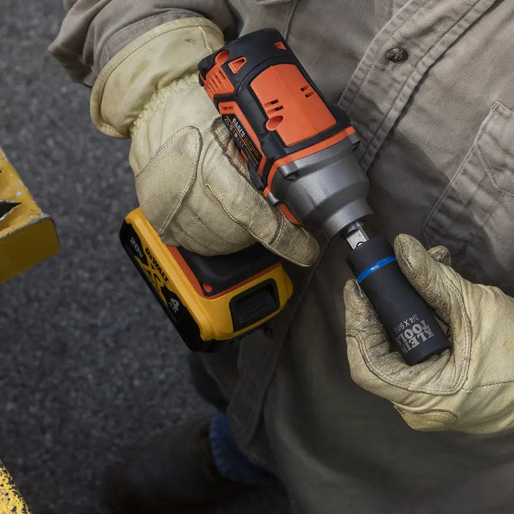 Klein 2-in-1 Impact Socket, 6-Point, 3/4 and 9/16-Inch Klein Tools