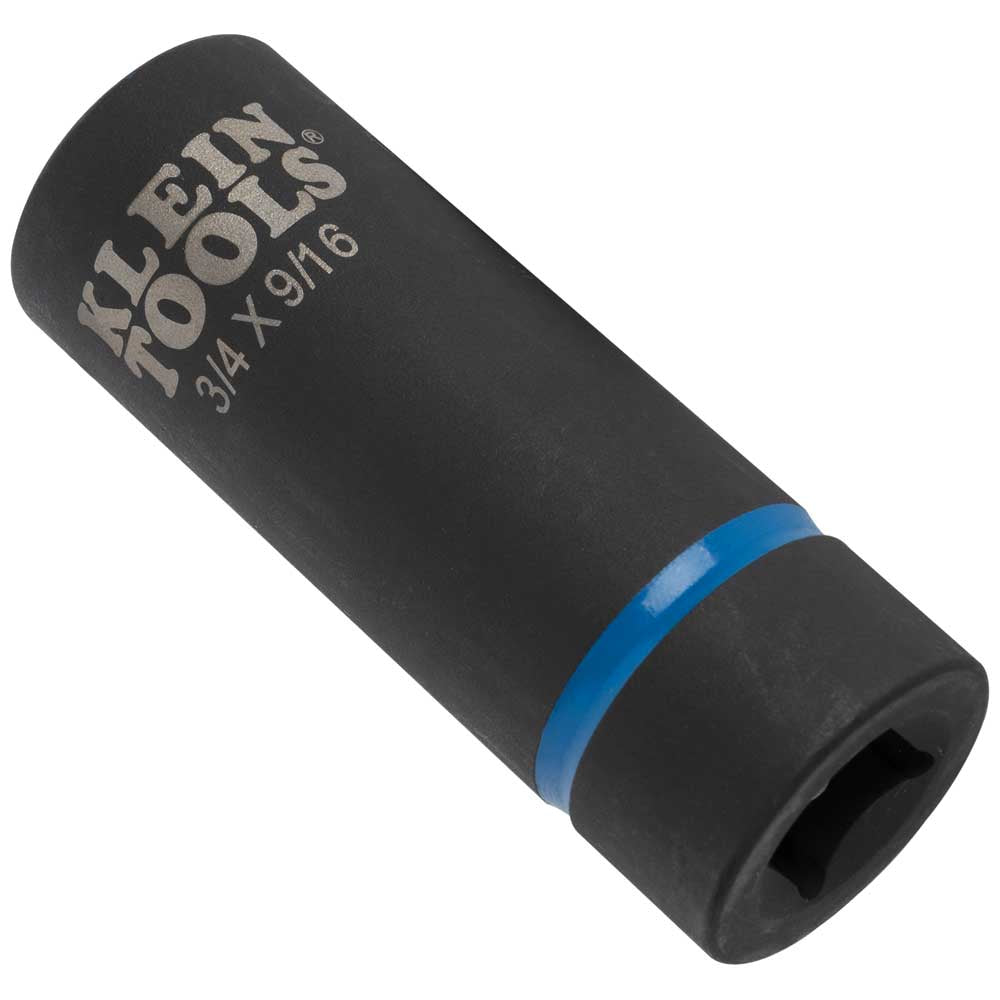 Klein 2-in-1 Impact Socket, 6-Point, 3/4 and 9/16-Inch
