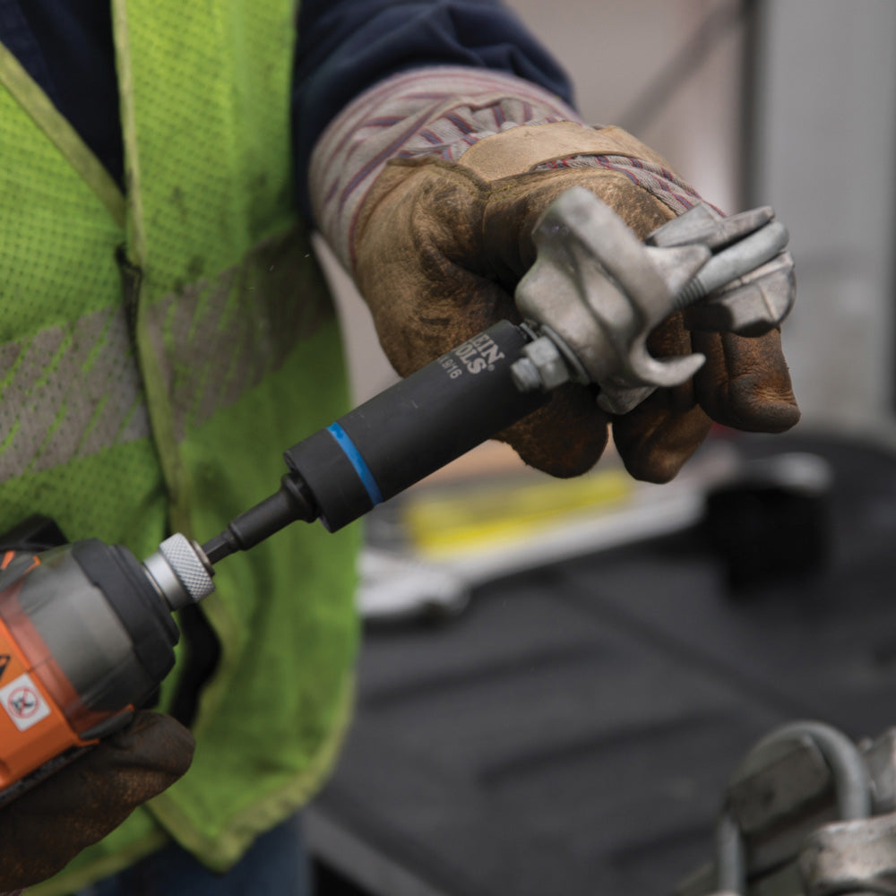 Klein 2-in-1 Impact Socket, 6-Point, 7/8 and 11/16-Inch