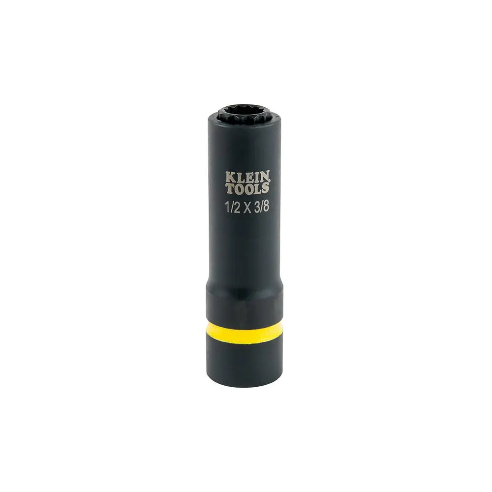 Klein 2-in-1 Impact Socket, 12-Point, 1/2 and 3/8-Inch Klein Tools