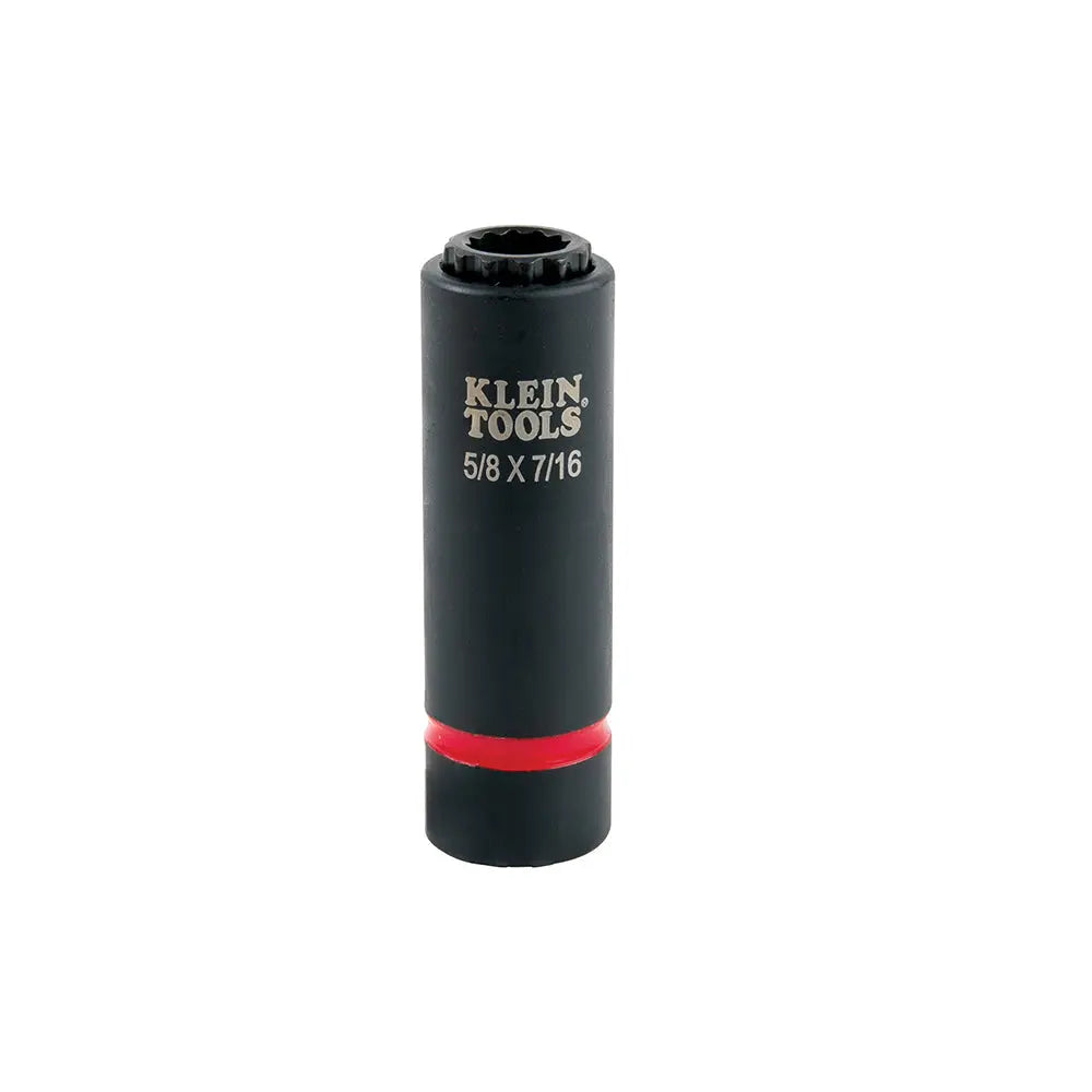 Klein 2-in-1 Impact Socket, 12-Point, 5/8 and 7/16-Inch Klein Tools