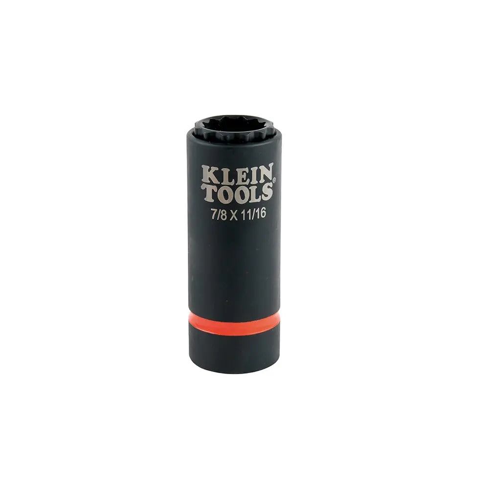 Klein 2-in-1 Impact Socket, 12-Point, 7/8 and 11/16-Inch Klein Tools