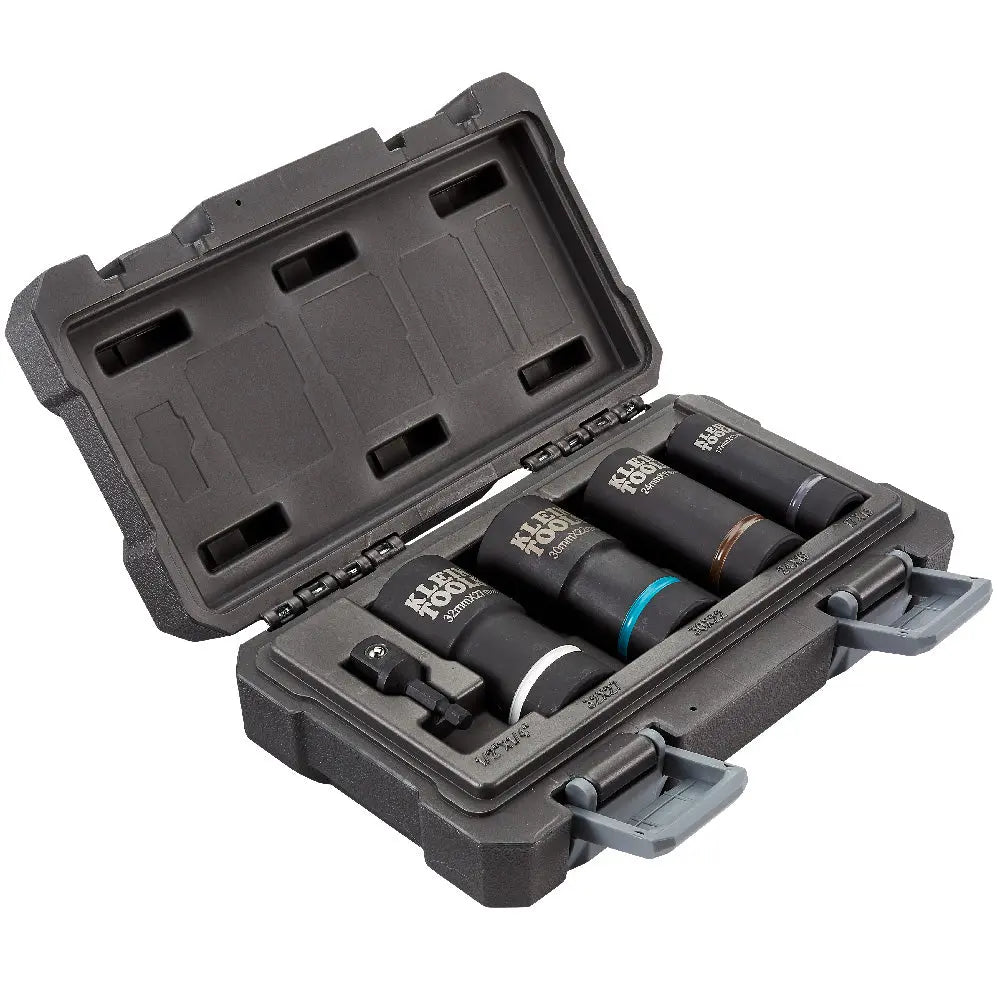 Klein 2-in-1 Metric Impact Socket Set, 12-Point, 5-Piece Klein Tools