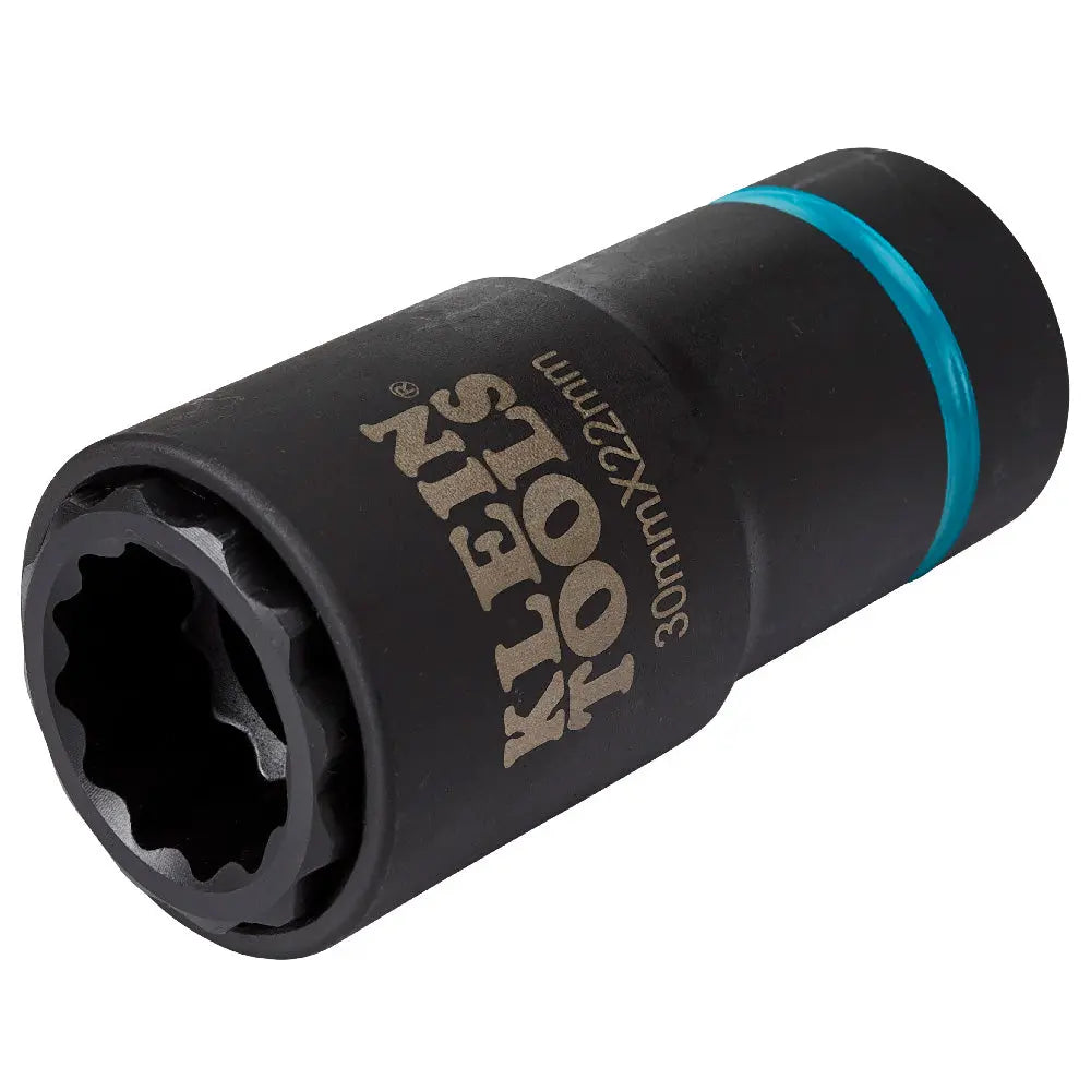 Klein 2-in-1 Metric Impact Socket, 12-Point, 30 x 22 mm Klein Tools