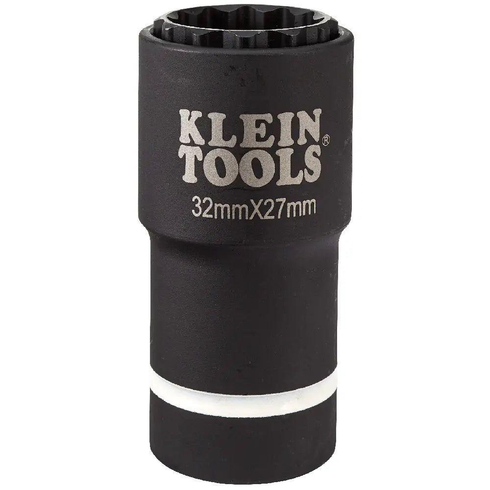 Klein 2-in-1 Metric Impact Socket, 12-Point, 32 x 27 mm Klein Tools