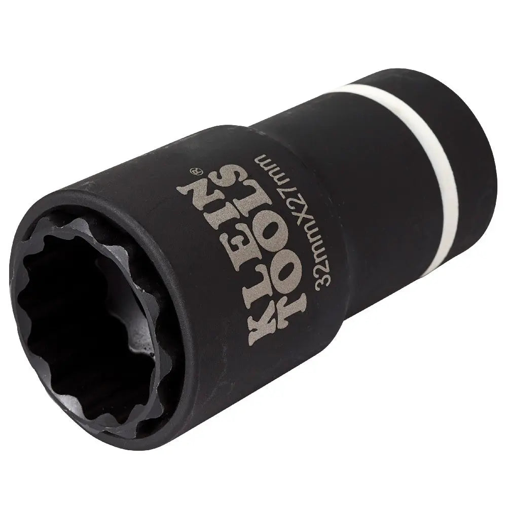 Klein 2-in-1 Metric Impact Socket, 12-Point, 32 x 27 mm Klein Tools