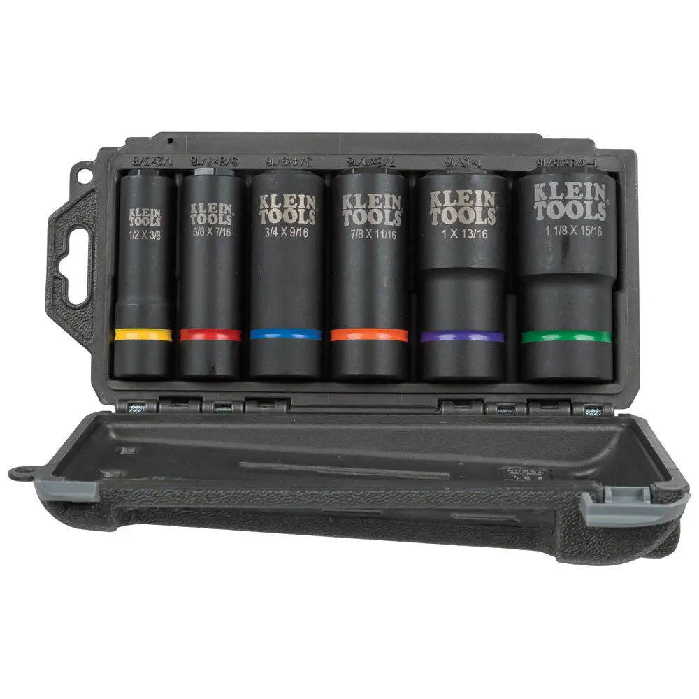 Klein 2-in-1 Impact Socket Set, 6-Point, 6-Piece Klein Tools