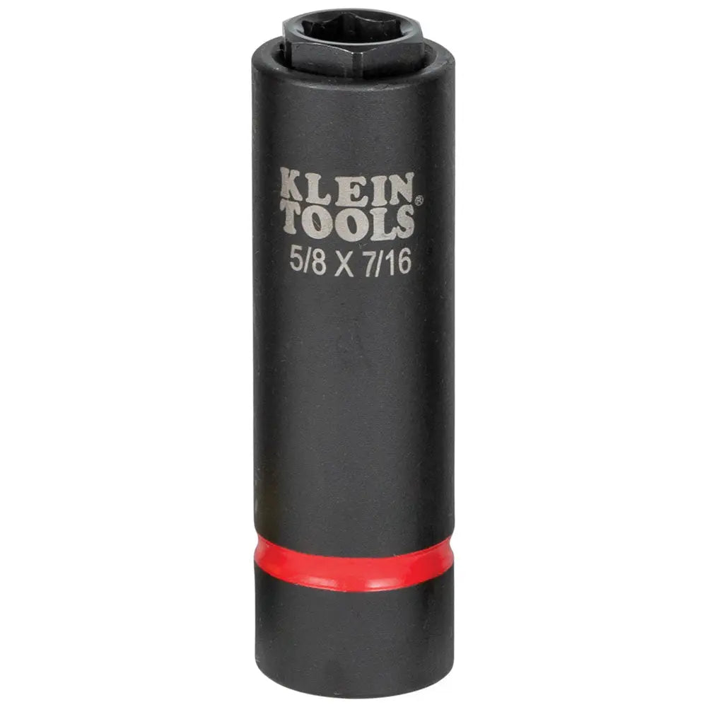 Klein 2-in-1 Impact Socket, 6-Point, 5/8 and 7/16-Inch Klein Tools