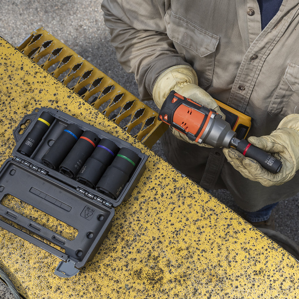 Klein 2-in-1 Impact Socket, 6-Point, 5/8 and 7/16-Inch