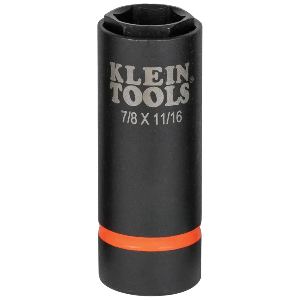 Klein 2-in-1 Impact Socket, 6-Point, 7/8 and 11/16-Inch Klein Tools