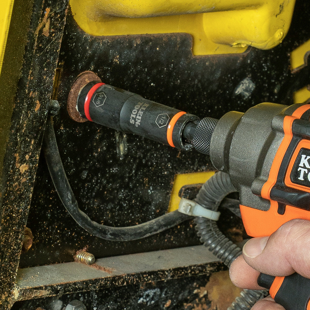 Klein Flip Impact Socket, 7/16 and 3/8-Inch