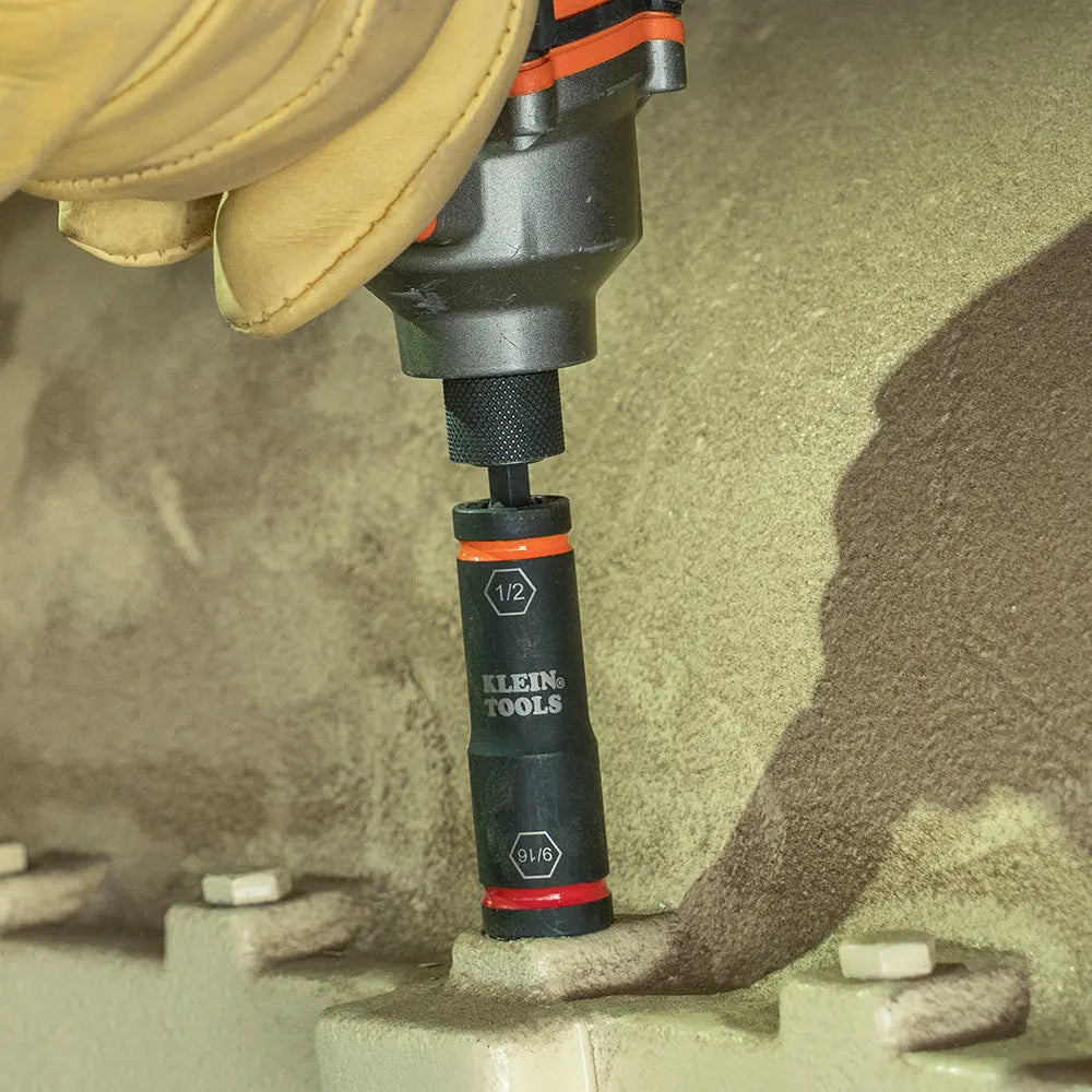 Klein Flip Impact Socket, 11/16 and 5/8-Inch Klein Tools