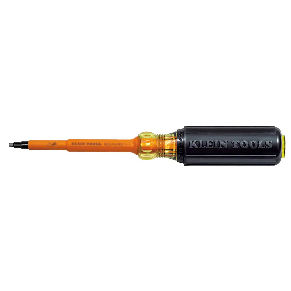 Klein Insulated Screwdriver, #2 Square, 4-Inch Shank Klein Tools