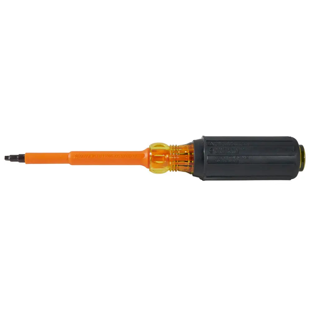Klein Insulated Screwdriver, #2 Square, 4-Inch Shank Klein Tools