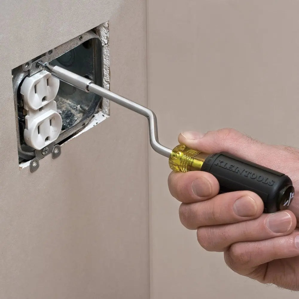 Klein Multi-Bit Screwdriver, 2-in-1 Rapi-Drive Phillips and Slotted Bits Klein Tools