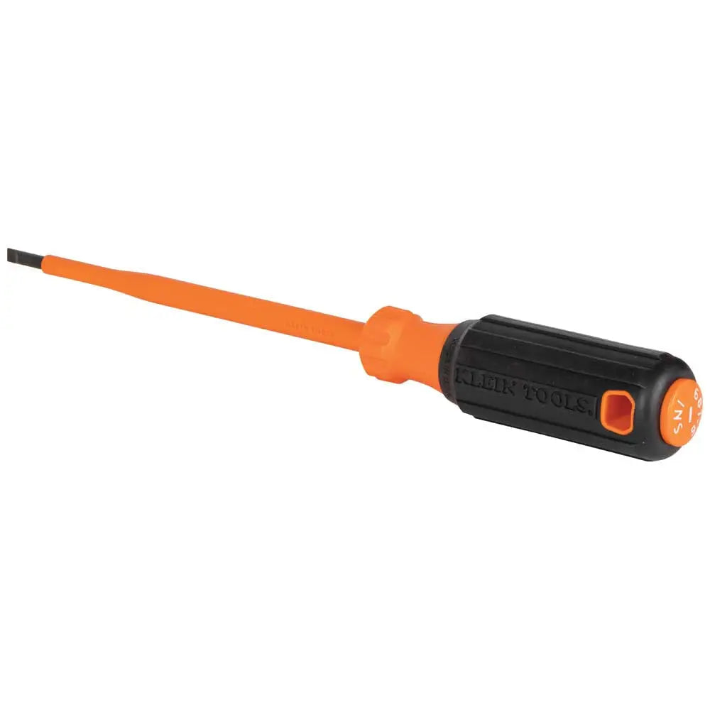 Klein Insulated Screwdriver, 3/16-Inch Cabinet Tip, 6-Inch Round Shank Klein Tools