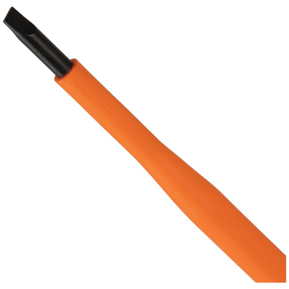 Klein Insulated Screwdriver, 3/16-Inch Cabinet Tip, 6-Inch Round Shank