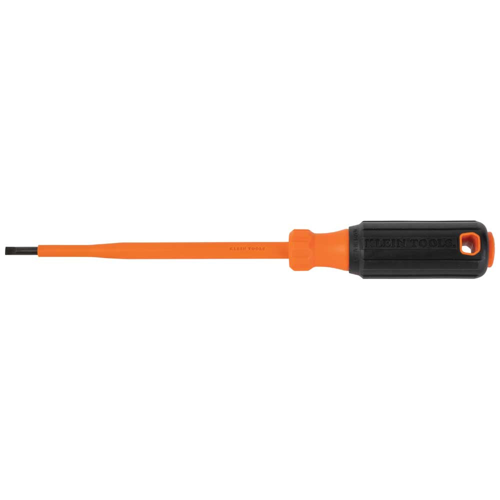 Klein Insulated Screwdriver, 3/16-Inch Cabinet Tip, 6-Inch Round Shank