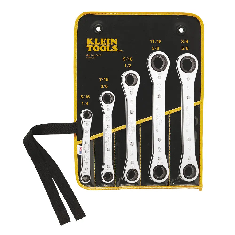 Klein Ratcheting Box Wrench Set, 5-Piece Klein Tools