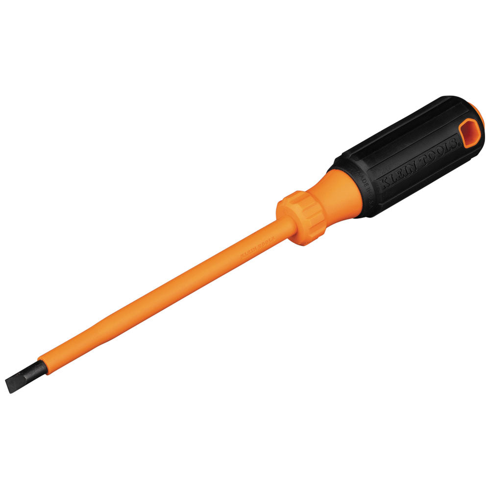 Klein Insulated Screwdriver, 1/4-Inch Cabinet Tip, 6-Inch Shank