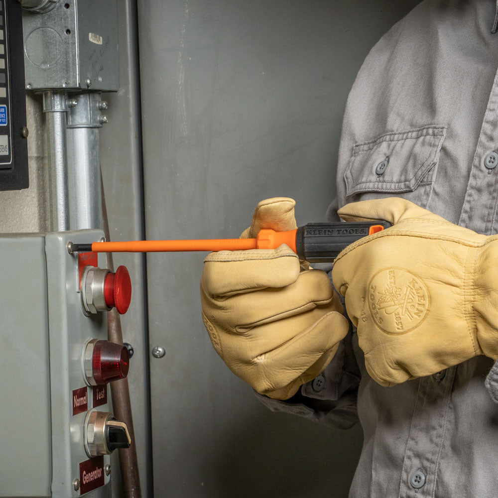 Klein Insulated Screwdriver, 1/4-Inch Cabinet Tip, 6-Inch Shank