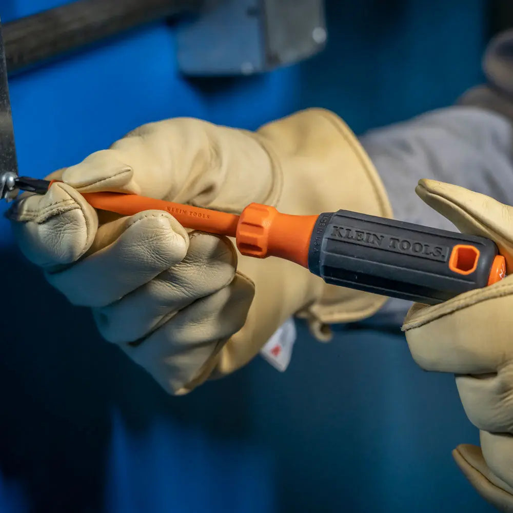 Klein Insulated Screwdriver, #2 Phillips Tip, 4-Inch Round Shank Klein Tools