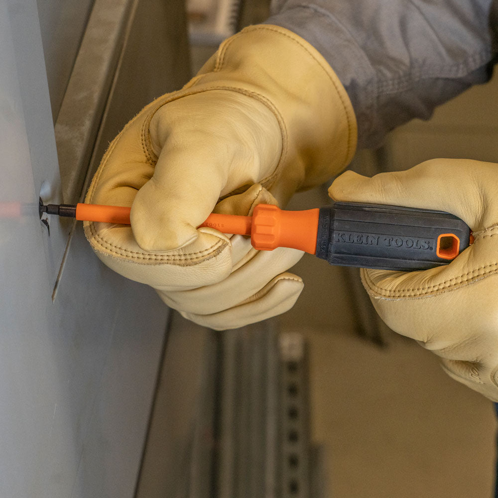 Klein Insulated Screwdriver, #2 Square Tip, 4-Inch Round Shank