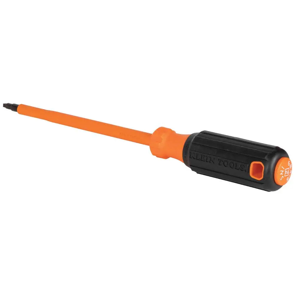 Klein Insulated Screwdriver, #2 Square Tip, 6-Inch Round Shank Klein Tools