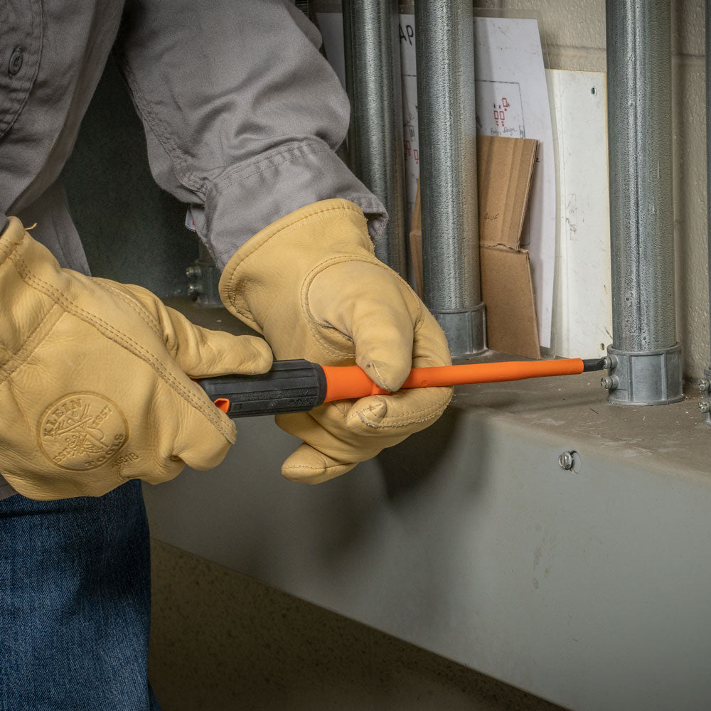 Klein Insulated Screwdriver, 5/16-Inch Cabinet Tip, 6-Inch Shank