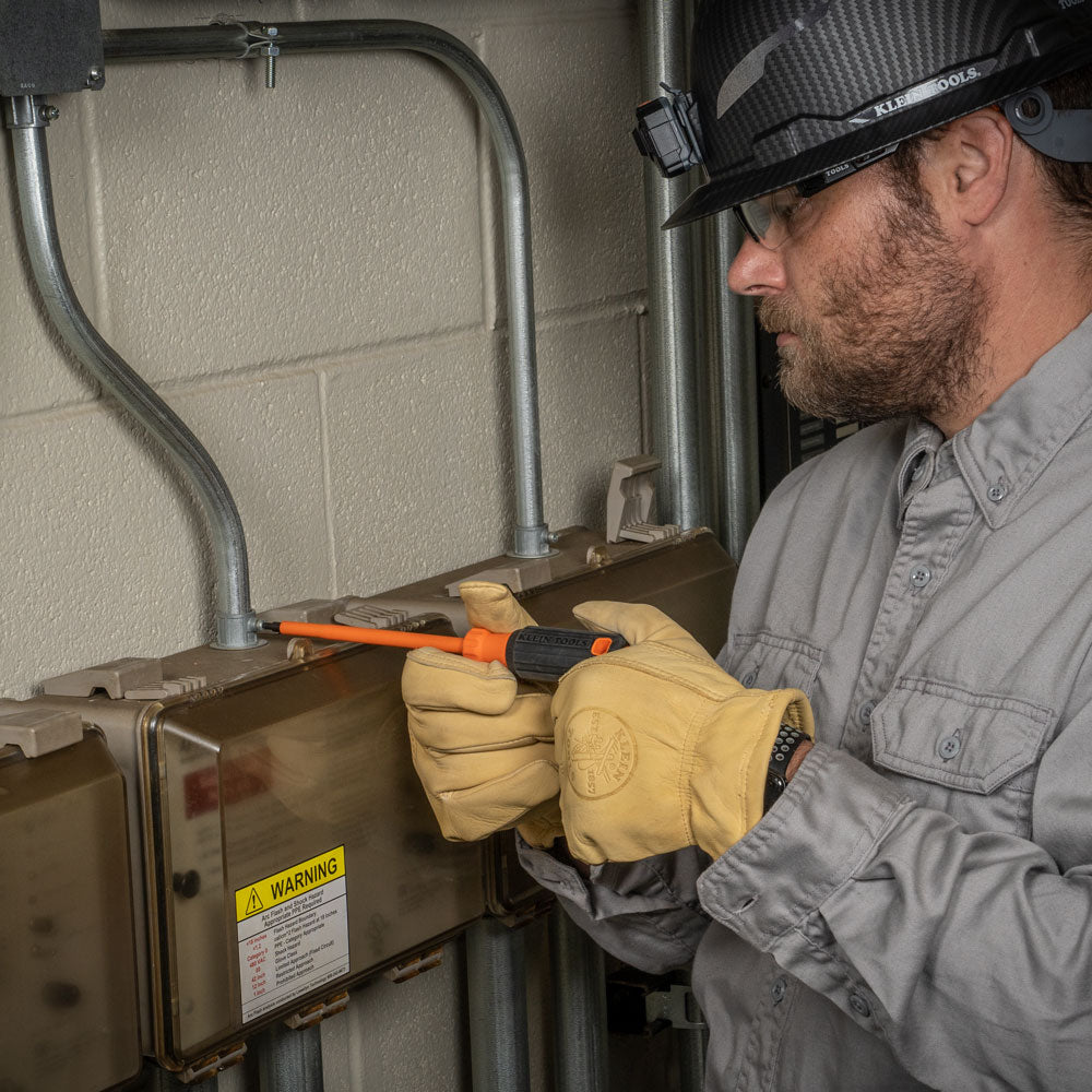 Klein Insulated Screwdriver, #1 Square Tip, 6-Inch Shank